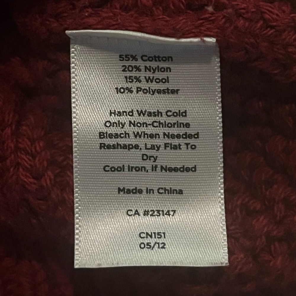 Talbots deep red sweater - Picture 3 of 7
